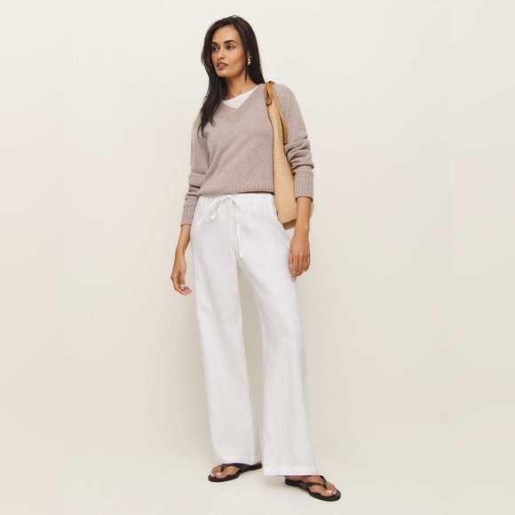 Reformation Olina Linen Pant In White, brand new, never worn, no flaws. - Picture 6 of 16